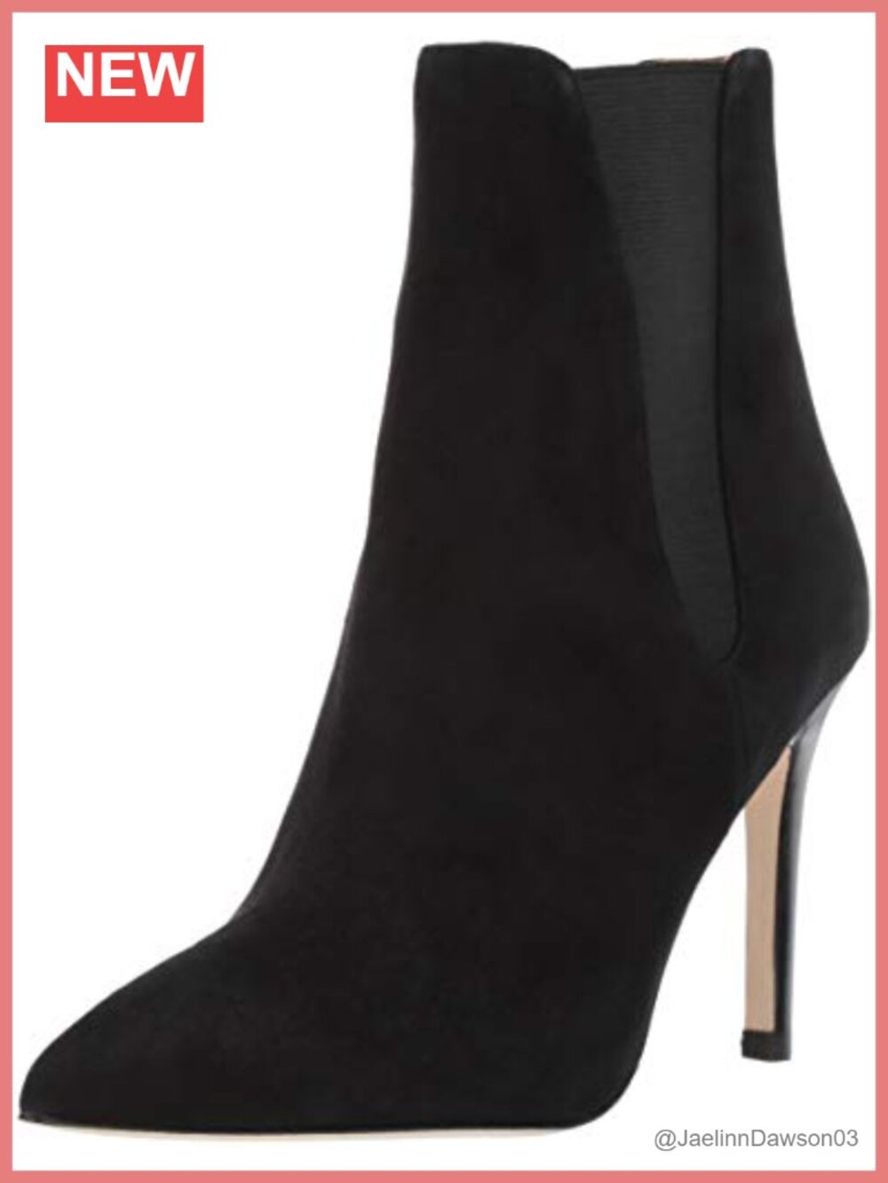 Joie Abbie Pointed Toe Stiletto Heel Mid-Calf Bootie with Bow Detail